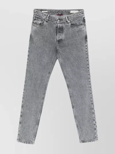 BRUNELLO CUCINELLI FIVE-POCKET TROUSERS WITH BELT LOOPS AND CONTRAST STITCHING