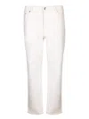 Brunello Cucinelli Five Pockets Cream Trousers In White