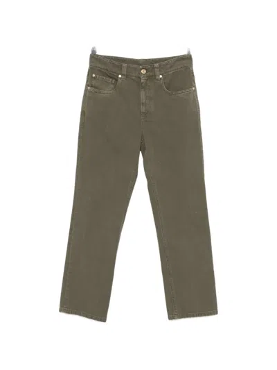 Brunello Cucinelli Five-pocket Jeans In Green