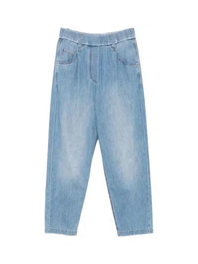 Brunello Cucinelli Five-pocket Design Jeans In Blue