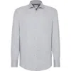 Brunello Cucinelli Cotton-blend Chevron Flannel Shirt In Gray