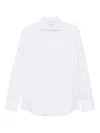 Brunello Cucinelli Men Flannel Chevron Shirt In White