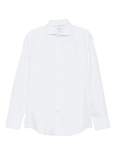 BRUNELLO CUCINELLI FLANNEL CHEVRON SHIRT