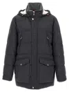 Brunello Cucinelli Men Knit Insert Down Jacket In Blue