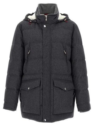 BRUNELLO CUCINELLI BRUNELLO CUCINELLI FLANNEL DOWN JACKET