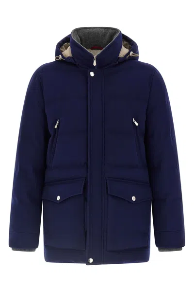 BRUNELLO CUCINELLI FLANNEL DOWN JACKET