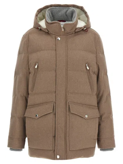 BRUNELLO CUCINELLI BRUNELLO CUCINELLI FLANNEL DOWN JACKET