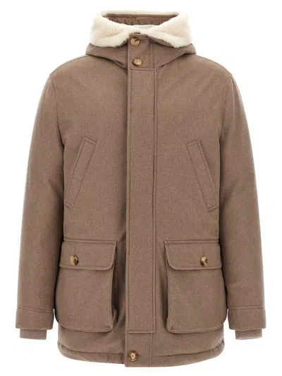 BRUNELLO CUCINELLI BRUNELLO CUCINELLI FLANNEL DOWN JACKET