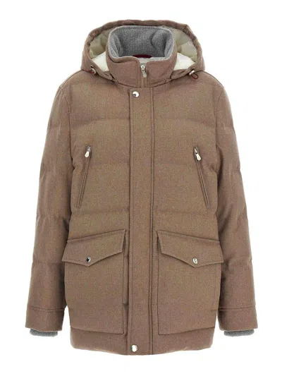 BRUNELLO CUCINELLI FLANNEL DOWN JACKET