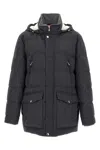 Brunello Cucinelli Long Sleeve Cotton Coat In Gray