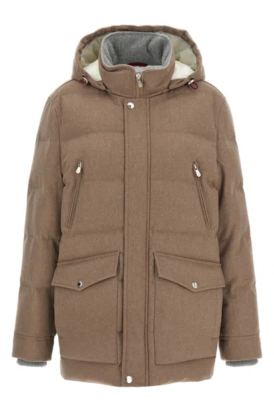 BRUNELLO CUCINELLI FLANNEL DOWN JACKET