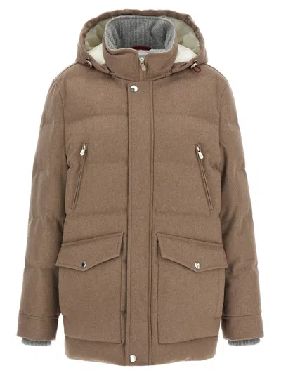BRUNELLO CUCINELLI FLANNEL DOWN JACKET