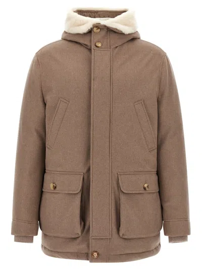 BRUNELLO CUCINELLI FLANNEL DOWN JACKET