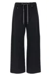 Brunello Cucinelli Wide Leg Flannel Trousers In Black