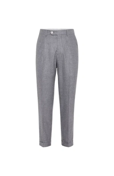 BRUNELLO CUCINELLI BRUNELLO CUCINELLI FLANNEL TROUSERS