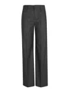 Brunello Cucinelli High-waist Wide-leg Tailored Trousers In Dark Grey