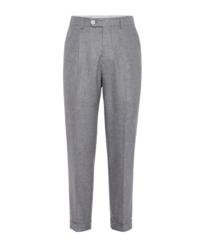 BRUNELLO CUCINELLI FLANNEL TROUSERS