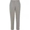 Brunello Cucinelli Pleated-front Check-pattern Trousers In Gray