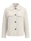 Brunello Cucinelli Wool Jacket In Neutral