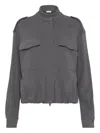 Brunello Cucinelli Flap-pocket Drawstring Bomber Jacket