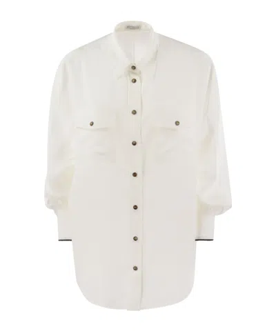 BRUNELLO CUCINELLI BRUNELLO CUCINELLI FLAP POCKET LONG-SLEEVED SHIRT