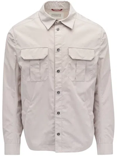 BRUNELLO CUCINELLI FLAP-POCKET SHIRT JACKET