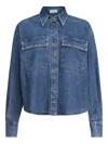 Brunello Cucinelli Lightweight Denim Shirt In Blue