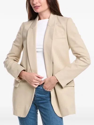 Brunello Cucinelli Bead-embellished Cotton-blend Jersey Blazer In Beige