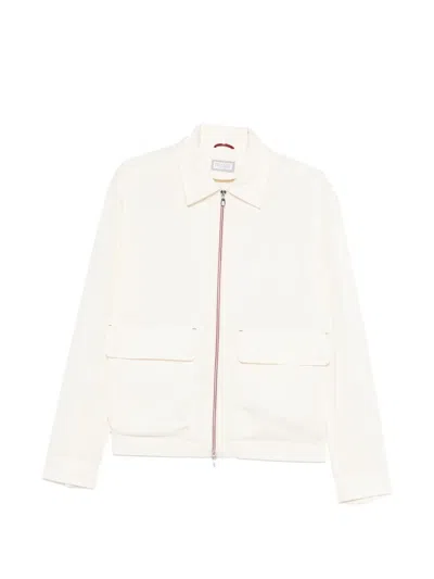 Brunello Cucinelli Flap-pocket Zip Jacket In Neutral