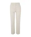 Brunello Cucinelli Straight Leg Tailored Pants In White