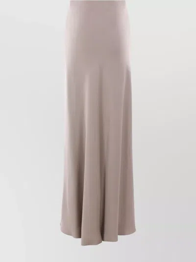 Brunello Cucinelli Flared High Waist Maxi Length Skirt In Pink