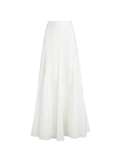 Brunello Cucinelli Flared Maxi Skirt In White
