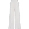 Brunello Cucinelli Stretch Cotton Flared Sartorial Trousers In White