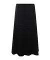 Brunello Cucinelli Black Wool Skirt In Black