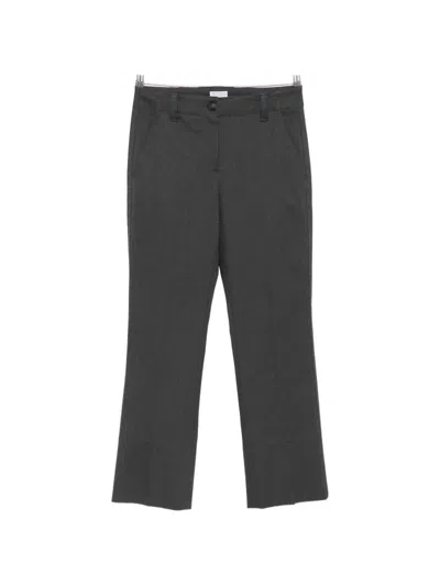 Brunello Cucinelli Flared Trousers In Grey