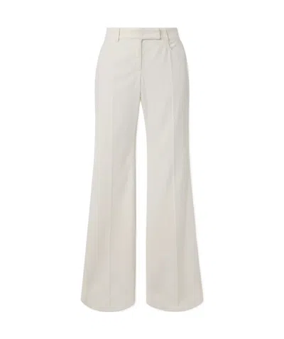 Brunello Cucinelli Cotton-blend Twill Flared Pants In Cream