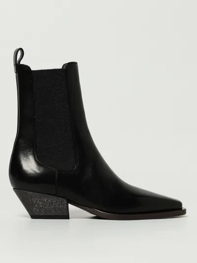 Brunello Cucinelli Flat Ankle Boots  Woman Color Black