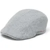 Brunello Cucinelli Virgin Wool Flannel Flat Cap With Embroidery In Gray