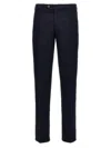 Brunello Cucinelli Tailored Flat Front Pants In Blue Cotton