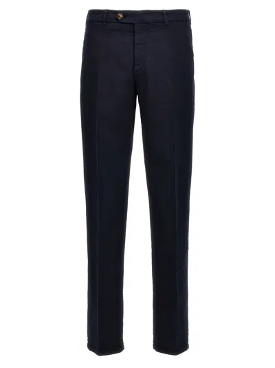 Brunello Cucinelli Flat Front Pants In Blue