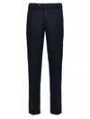 Brunello Cucinelli Tailored Flat Front Pants In Blue Cotton In Blue