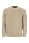Brunello Cucinelli Men's Flat-ribbed Cashmere Sweater