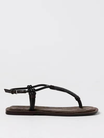 Brunello Cucinelli Flat Sandals  Woman Colour Brown