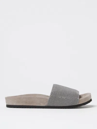 Brunello Cucinelli Flat Sandals  Woman Color Silver