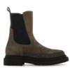Brunello Cucinelli Chelsea Suede Ankle Boots With Precious Contour