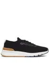 Brunello Cucinelli Wool Sneakers Rubber Sole In Black