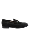 Brunello Cucinelli Suede Penny Loafers With Round Toe And Buckle In Black