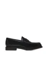 Brunello Cucinelli Polished Leather Monili Penny Loafers In Black