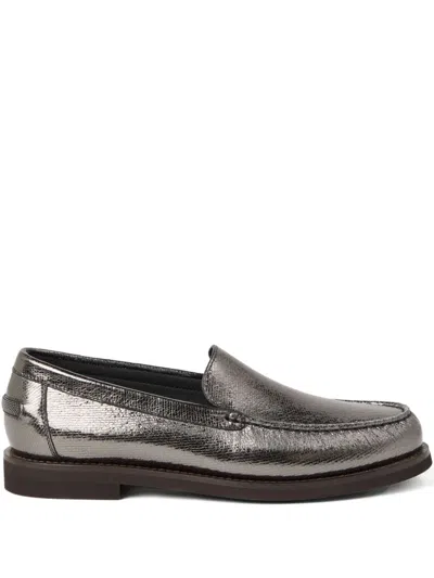 BRUNELLO CUCINELLI FLAT SHOES BLACKS AND GREYS