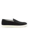 Brunello Cucinelli Navy Leather Sneakers